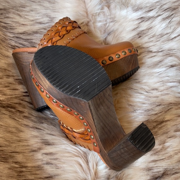 Anthropologie Sixtyseven leather heel clogs excellent condition - Picture 4 of 11
